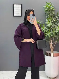 مانتو مازراتی بلند لوزی دوزی کد 2489 شیک و خاص در ونوس مد