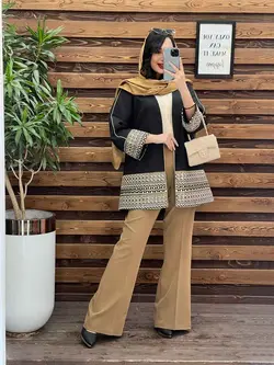 مانتو ژاکارد پولک دوزی کد 2486 در فروشگاه آنلاین ونوس مد