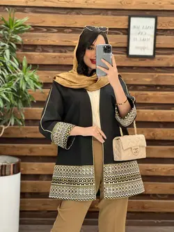 مانتو ژاکارد پولک دوزی کد 2486 در فروشگاه آنلاین ونوس مد