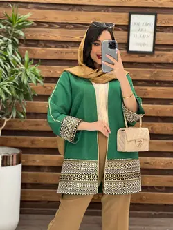 مانتو ژاکارد پولک دوزی کد 2486 در فروشگاه آنلاین ونوس مد