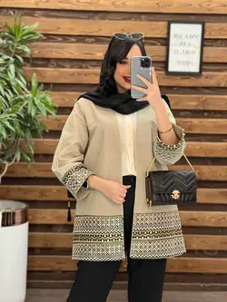 مانتو ژاکارد پولک دوزی کد 2486 در فروشگاه آنلاین ونوس مد