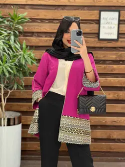 مانتو ژاکارد پولک دوزی کد 2486 در فروشگاه آنلاین ونوس مد