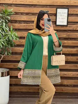 مانتو ژاکارد پولک دوزی کد 2486 در فروشگاه آنلاین ونوس مد