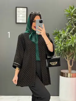 مانتو کتی آستین پولک دوزی کد 2495 در فروشگاه آنلاین ونوس مد