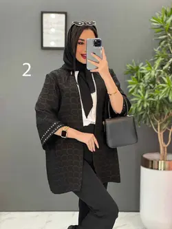 مانتو کتی آستین پولک دوزی کد 2495 در فروشگاه آنلاین ونوس مد