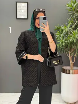 مانتو کتی آستین پولک دوزی کد 2495 در فروشگاه آنلاین ونوس مد