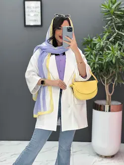 خرید اینترنتی مانتو کتی چهاردکمه آستین دوبل کد 2505 ونوس مد