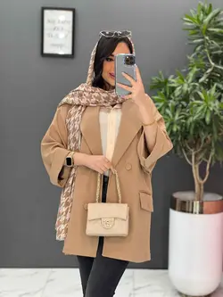 خرید اینترنتی مانتو کتی چهاردکمه آستین دوبل کد 2505 ونوس مد