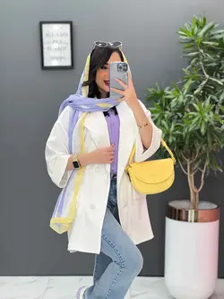 خرید اینترنتی مانتو کتی چهاردکمه آستین دوبل کد 2505 ونوس مد