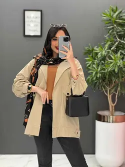 خرید اینترنتی مانتو کتی لنین جیب کج کد 2504 فروشگاه ونوس مد