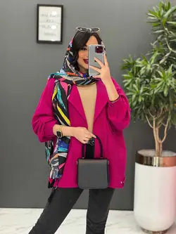 خرید اینترنتی مانتو کتی لنین جیب کج کد 2504 فروشگاه ونوس مد