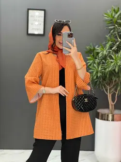 مانتو ژاکارد حصیری یقه گرد کد 2521 در فروشگاه بزرگ ونوس مد