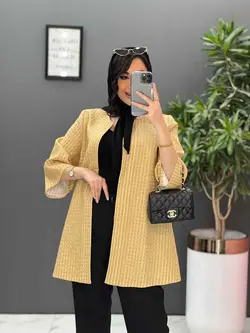 مانتو ژاکارد حصیری یقه گرد کد 2521 در فروشگاه بزرگ ونوس مد