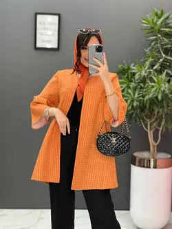 مانتو ژاکارد حصیری یقه گرد کد 2521 در فروشگاه بزرگ ونوس مد