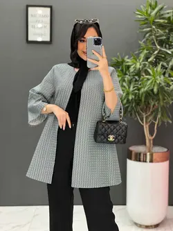 مانتو ژاکارد حصیری یقه گرد کد 2521 در فروشگاه بزرگ ونوس مد