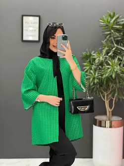 مانتو ژاکارد حصیری یقه گرد کد 2521 در فروشگاه بزرگ ونوس مد