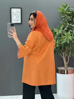 مانتو ژاکارد حصیری یقه گرد کد 2521 در فروشگاه بزرگ ونوس مد