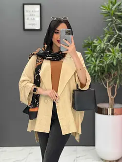 مانتو کتان لمه تک دکمه کد 2528 در فروشگاه اینترنتی ونوس مد