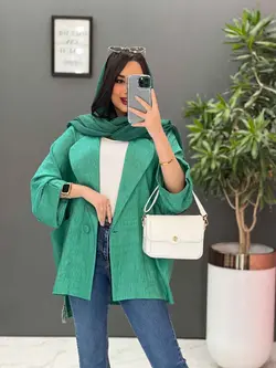 مانتو کتان لمه تک دکمه کد 2528 در فروشگاه اینترنتی ونوس مد