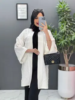 مانتو مازراتی بلند لوزی دوزی کد 2537 شیک و خاص در ونوس مد