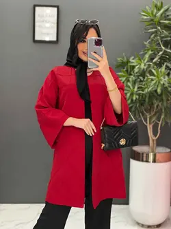 مانتو مازراتی بلند لوزی دوزی کد 2537 شیک و خاص در ونوس مد