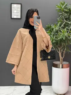 مانتو مازراتی بلند لوزی دوزی کد 2537 شیک و خاص در ونوس مد