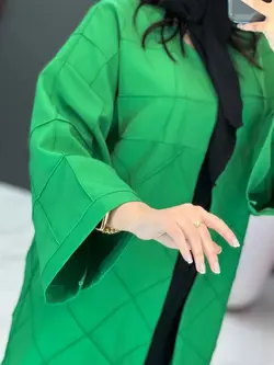 مانتو مازراتی بلند لوزی دوزی کد 2537 شیک و خاص در ونوس مد