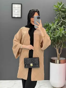 مانتو مازراتی بلند لوزی دوزی کد 2537 شیک و خاص در ونوس مد