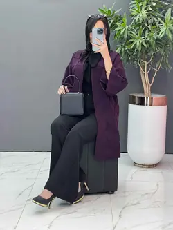 مانتو مازراتی بلند لوزی دوزی کد 2537 شیک و خاص در ونوس مد