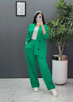 ست مانتو شلوار لنین چهاردکمه کد 2565 فروشگاه آ«لاین ونوس مد