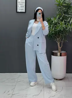 ست مانتو شلوار لنین چهاردکمه کد 2565 فروشگاه آ«لاین ونوس مد