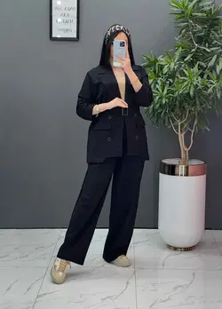 ست مانتو شلوار لنین چهاردکمه کد 2565 فروشگاه آ«لاین ونوس مد