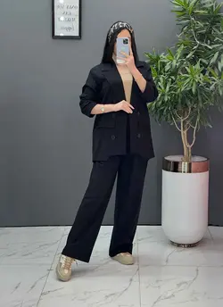 ست مانتو شلوار لنین چهاردکمه کد 2565 فروشگاه آ«لاین ونوس مد