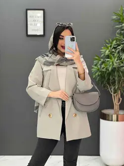 مانتو کتی دکمه طلایی آستین پاگن کد 2560 شیک و خاص در ونوس مد