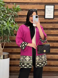 مانتو ژاکارد پولک دوزی کد 2574 در فروشگاه آنلاین ونوس مد