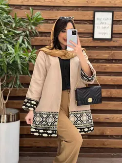 مانتو ژاکارد پولک دوزی کد 2574 در فروشگاه آنلاین ونوس مد