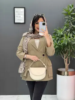 مانتو کمرکش تک دکمه کد 2577 موجود در فروشگاه آنلاین ونوس مد