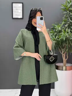 مانتو ژاکارد حصیری یقه گرد کد 2579 در فروشگاه بزرگ ونوس مد