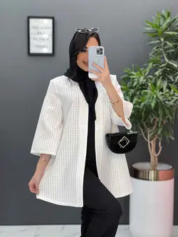 مانتو ژاکارد حصیری یقه گرد کد 2579 در فروشگاه بزرگ ونوس مد