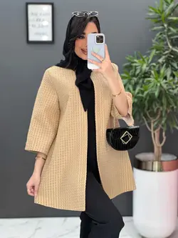 مانتو ژاکارد حصیری یقه گرد کد 2579 در فروشگاه بزرگ ونوس مد