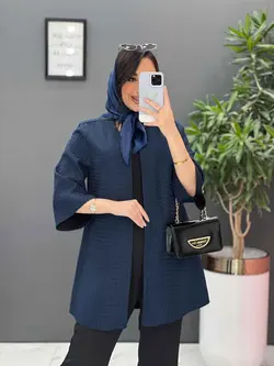 مانتو ژاکارد حصیری یقه گرد کد 2579 در فروشگاه بزرگ ونوس مد