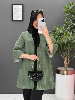 مانتو ژاکارد حصیری یقه گرد کد 2579 در فروشگاه بزرگ ونوس مد