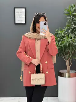 مانتو مازراتی دکمه طلایی کد 2585 در فروشگاه آنلاین ونوس مد