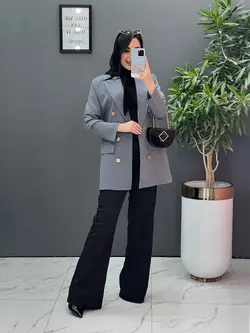 مانتو مازراتی دکمه طلایی کد 2585 در فروشگاه آنلاین ونوس مد