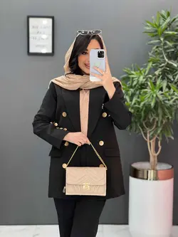 مانتو مازراتی دکمه طلایی کد 2585 در فروشگاه آنلاین ونوس مد