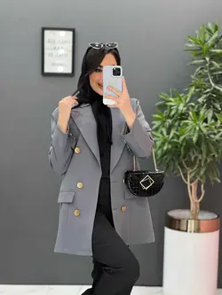 مانتو مازراتی دکمه طلایی کد 2585 در فروشگاه آنلاین ونوس مد