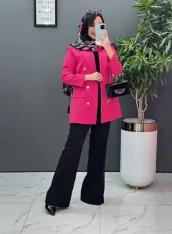 مانتو مازراتی دکمه طلایی کد 2585 در فروشگاه آنلاین ونوس مد