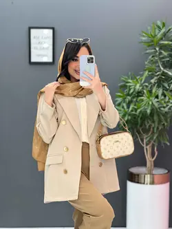 مانتو مازراتی دکمه طلایی کد 2585 در فروشگاه آنلاین ونوس مد