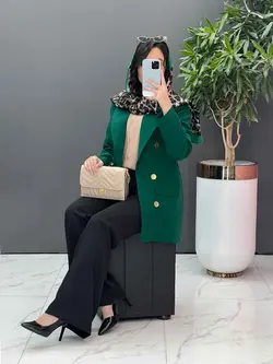 مانتو مازراتی دکمه طلایی کد 2585 در فروشگاه آنلاین ونوس مد