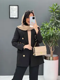 مانتو مازراتی دکمه طلایی کد 2585 در فروشگاه آنلاین ونوس مد